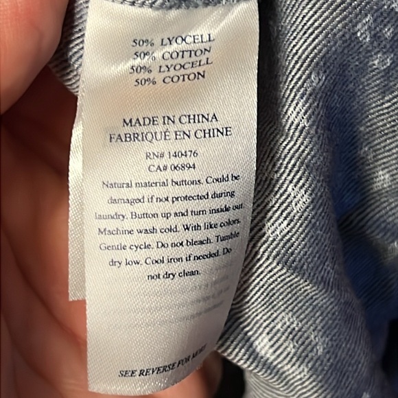 Faherty Men's Gray Patterned Button up Geometric Shirt Med Short Sleeve Summer - Picture 9 of 10